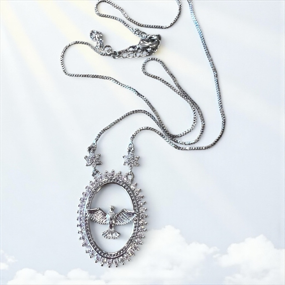 Dove Cubic Zirconia Pendant Necklace - Picture 5 of 16